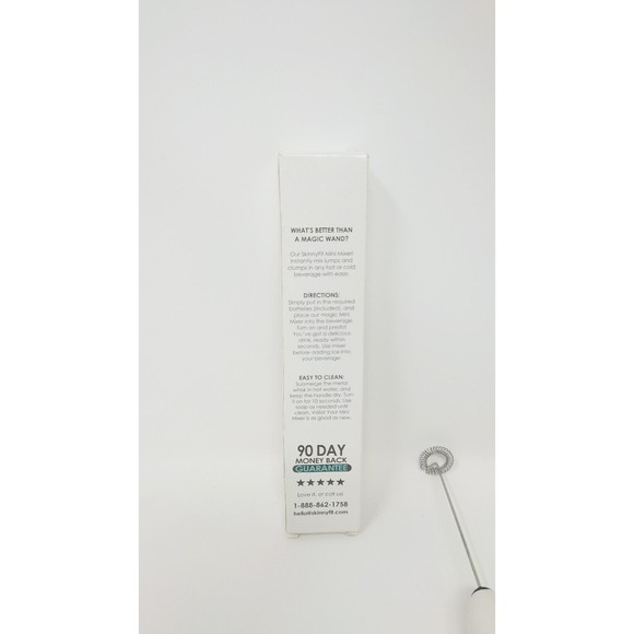 BRAND NEW Skinny Fit Battery Powered Mini Mixer Whisk Wand Blender - Picture 4 of 7